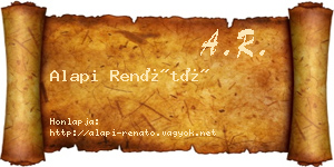 Alapi Renátó névjegykártya