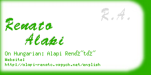 renato alapi business card